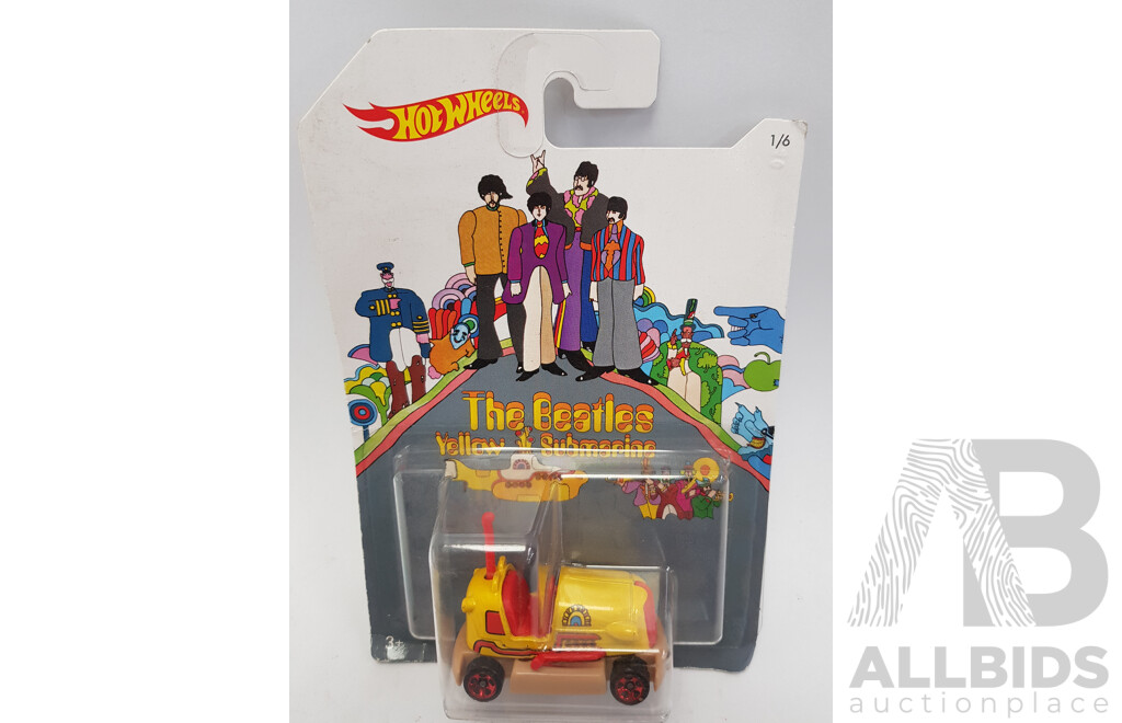 Hot Wheels the Beatles Yellow Submarine Collectables - Lot of 4