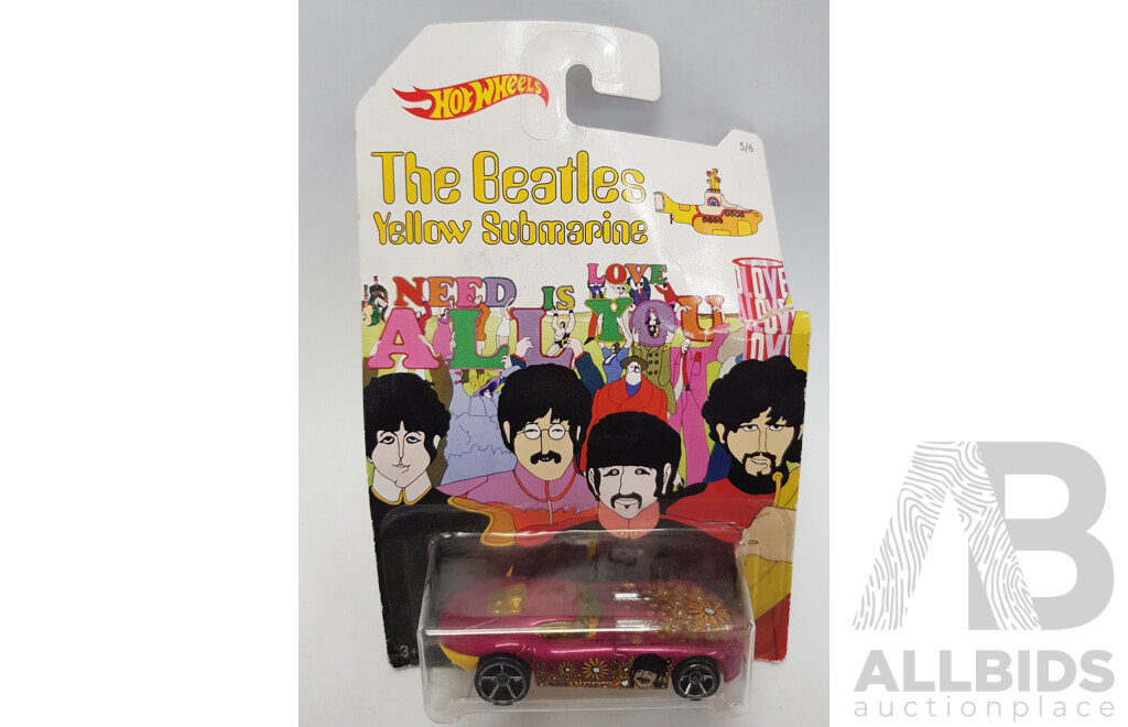 Hot Wheels the Beatles Yellow Submarine Collectables - Lot of 4