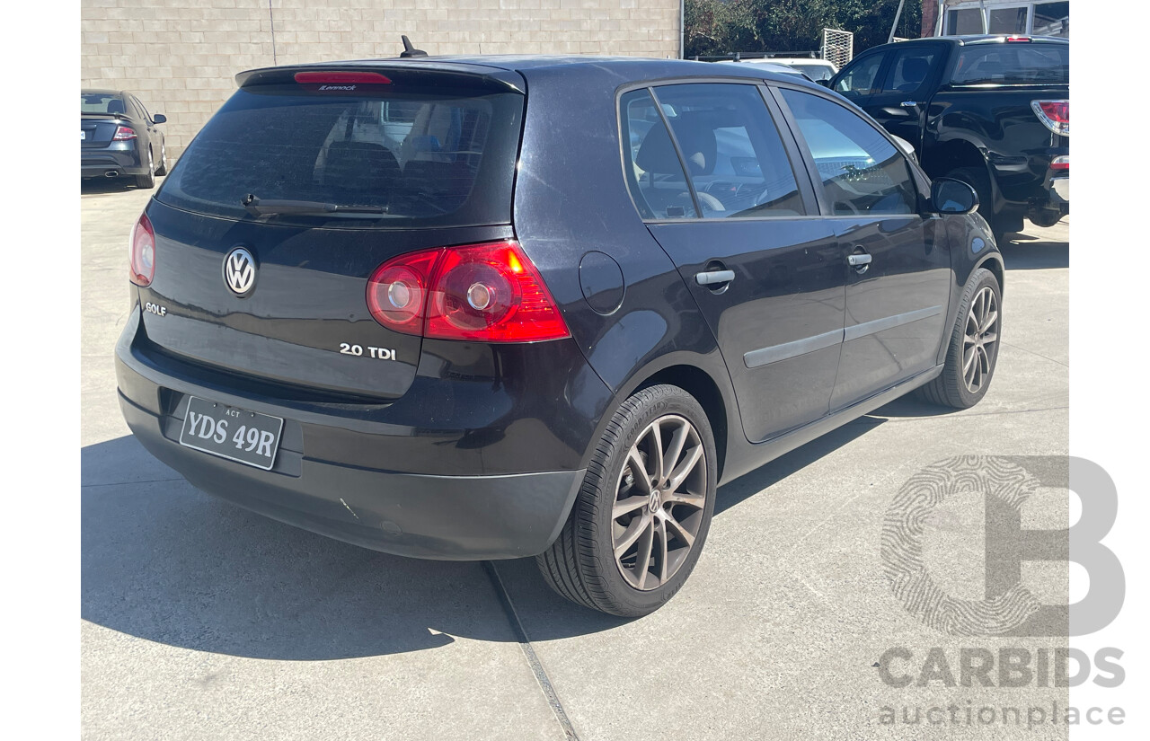 3/2005 Volkswagen Golf 2.0 TDI Comfortline 1K 5d Hatchback Black 2.0L