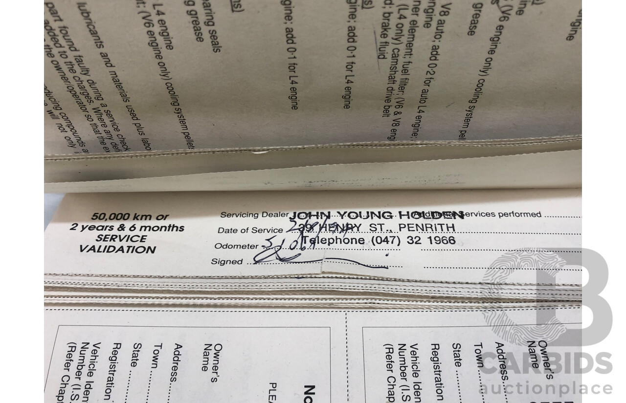 6/1992 Holden HSV SV Clubsport VP Build No.175 4d Sedan White V8 5.0L