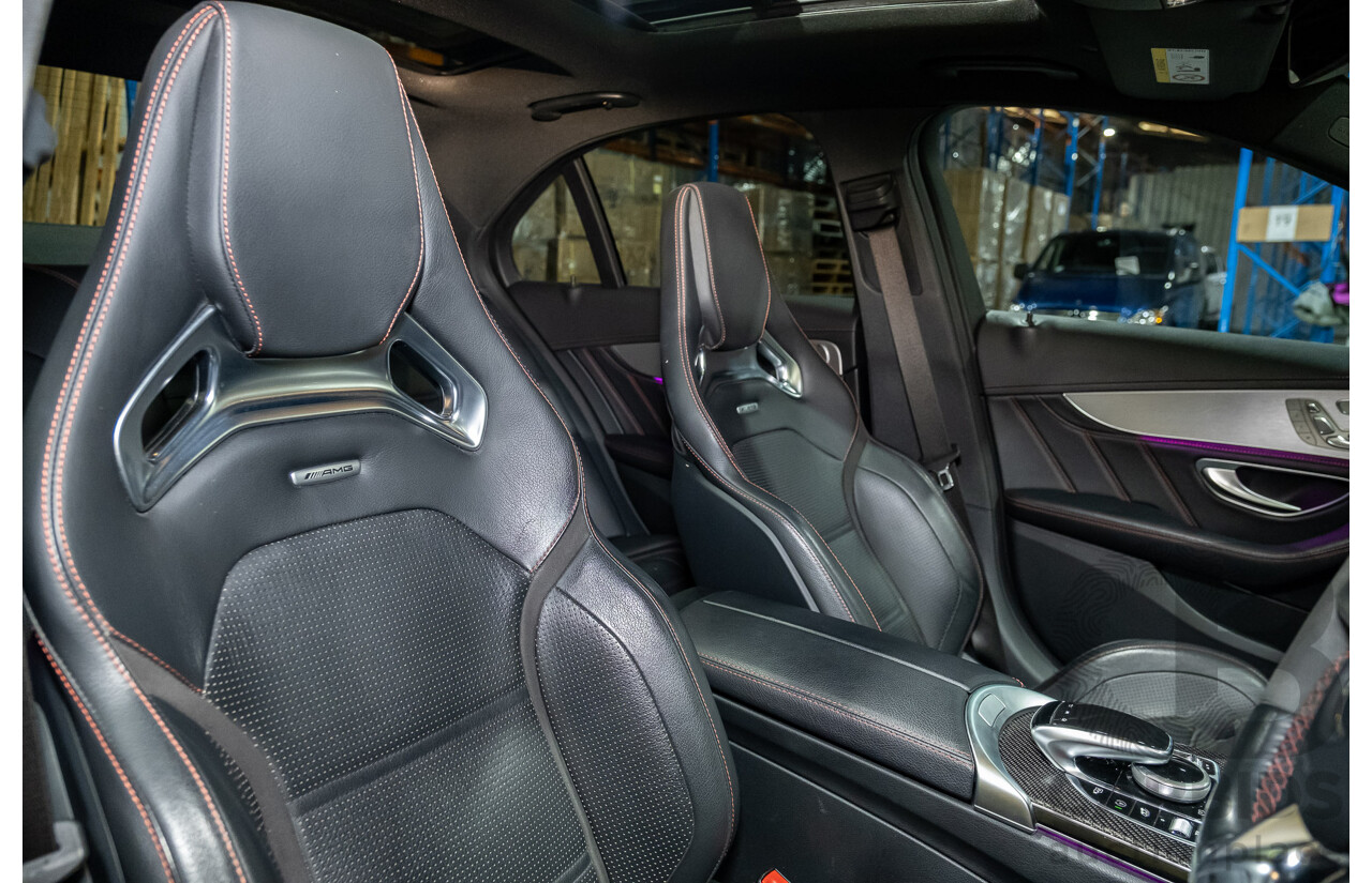 08/2018 Mercedes Benz C43 AMG 4Matic (AWD) MY19 W205 4d Sedan Obsidian Black Metallic Twin Turbo 3.0L