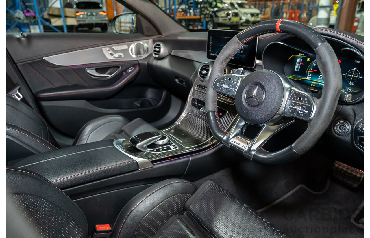 08/2018 Mercedes Benz C43 AMG 4Matic (AWD) MY19 W205 4d Sedan Obsidian Black Metallic Twin Turbo 3.0L