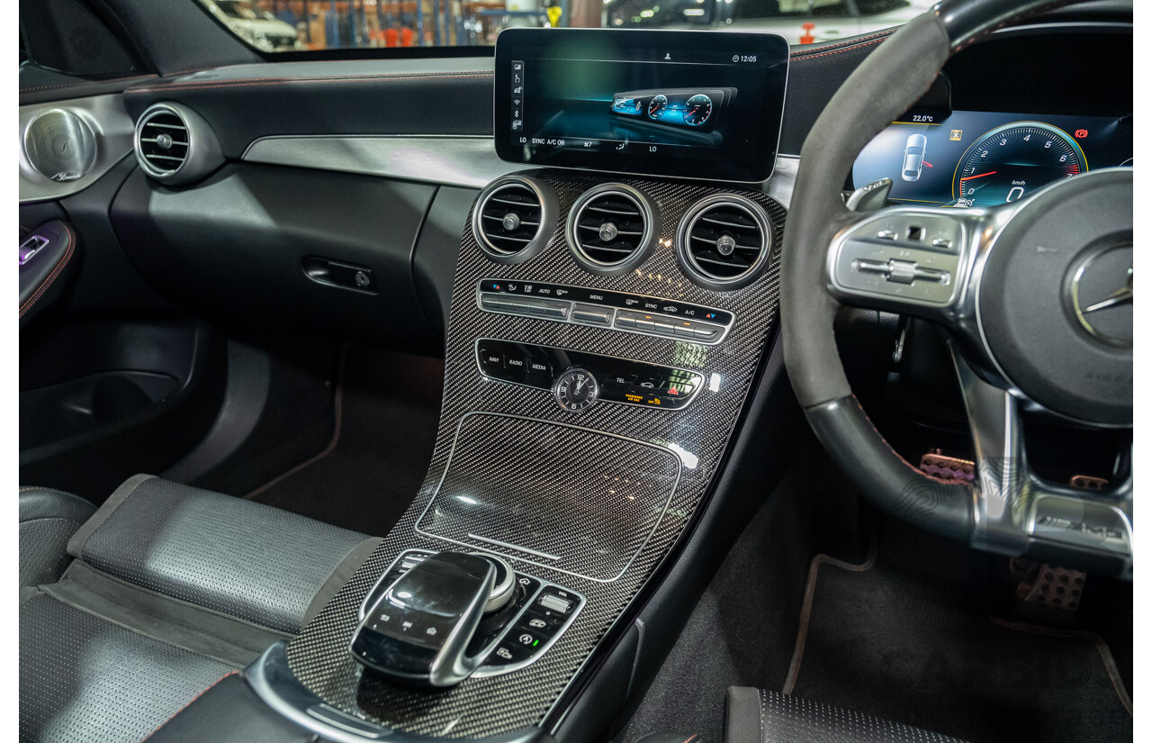 08/2018 Mercedes Benz C43 AMG 4Matic (AWD) MY19 W205 4d Sedan Obsidian Black Metallic Twin Turbo 3.0L