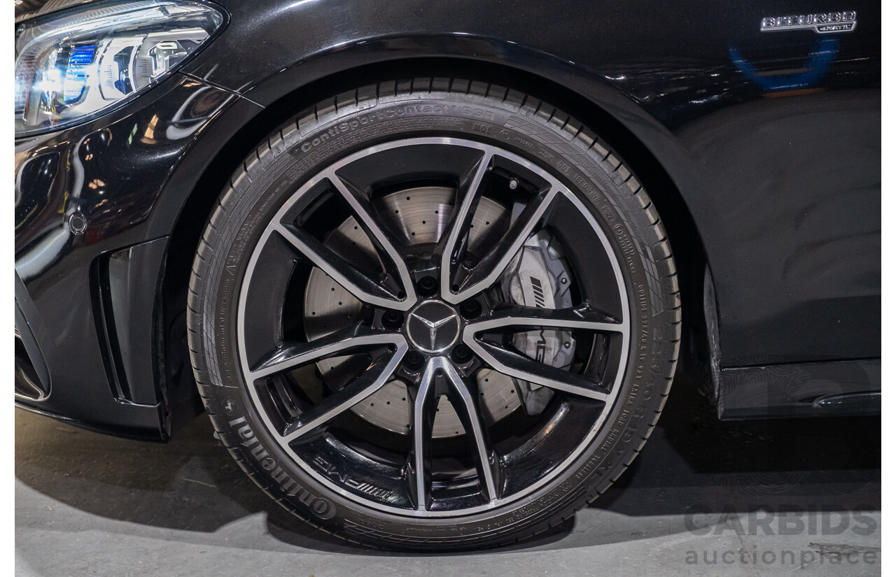 08/2018 Mercedes Benz C43 AMG 4Matic (AWD) MY19 W205 4d Sedan Obsidian Black Metallic Twin Turbo 3.0L