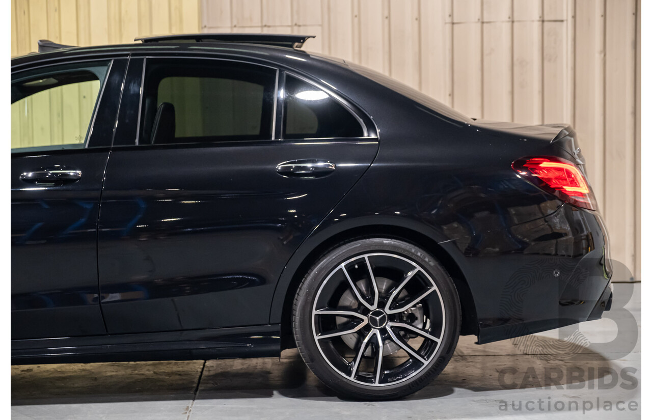 08/2018 Mercedes Benz C43 AMG 4Matic (AWD) MY19 W205 4d Sedan Obsidian Black Metallic Twin Turbo 3.0L