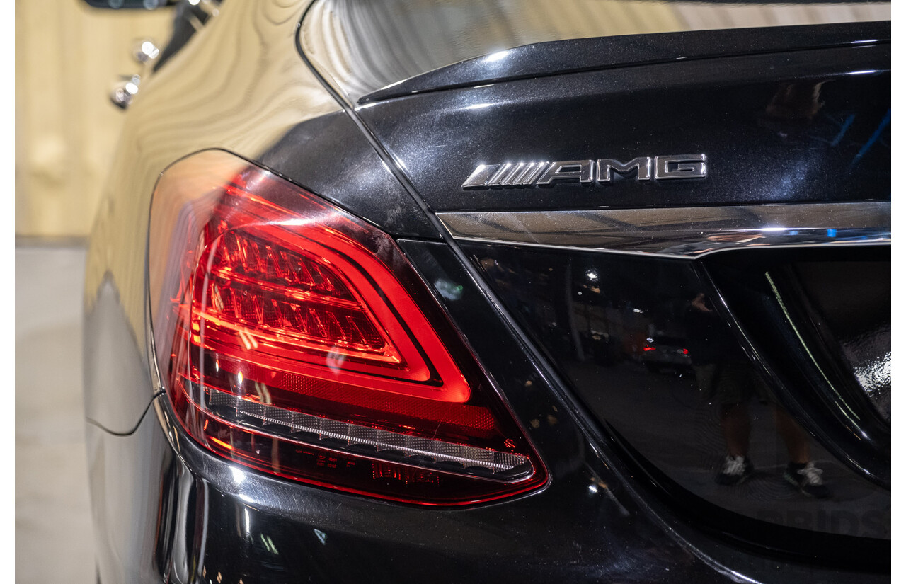 08/2018 Mercedes Benz C43 AMG 4Matic (AWD) MY19 W205 4d Sedan Obsidian Black Metallic Twin Turbo 3.0L