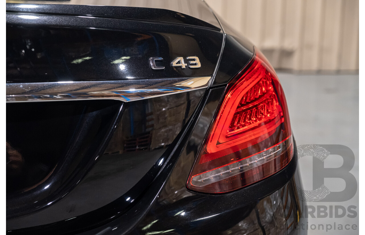 08/2018 Mercedes Benz C43 AMG 4Matic (AWD) MY19 W205 4d Sedan Obsidian Black Metallic Twin Turbo 3.0L