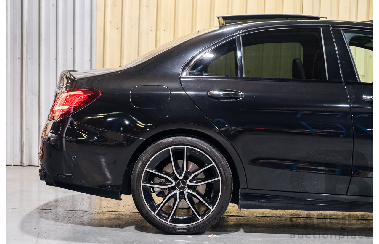 08/2018 Mercedes Benz C43 AMG 4Matic (AWD) MY19 W205 4d Sedan Obsidian Black Metallic Twin Turbo 3.0L