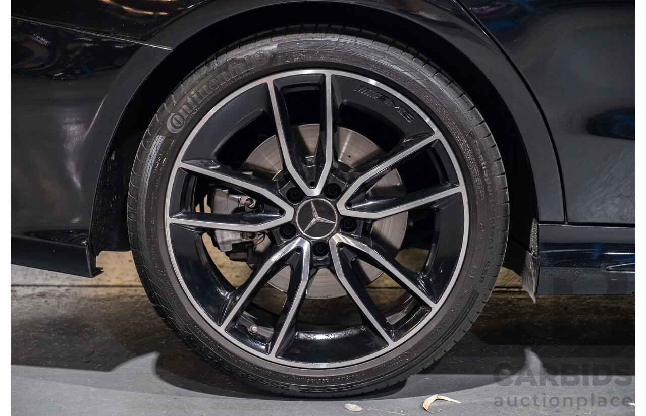 08/2018 Mercedes Benz C43 AMG 4Matic (AWD) MY19 W205 4d Sedan Obsidian Black Metallic Twin Turbo 3.0L
