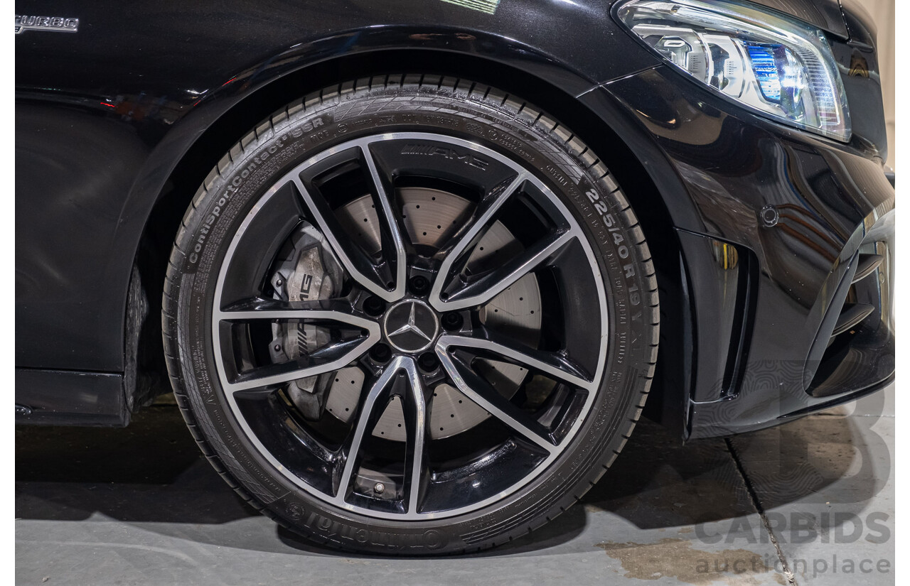 08/2018 Mercedes Benz C43 AMG 4Matic (AWD) MY19 W205 4d Sedan Obsidian Black Metallic Twin Turbo 3.0L