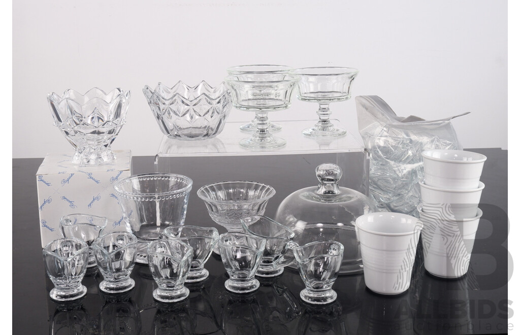 An Assortment of Small Glass Serving Ware