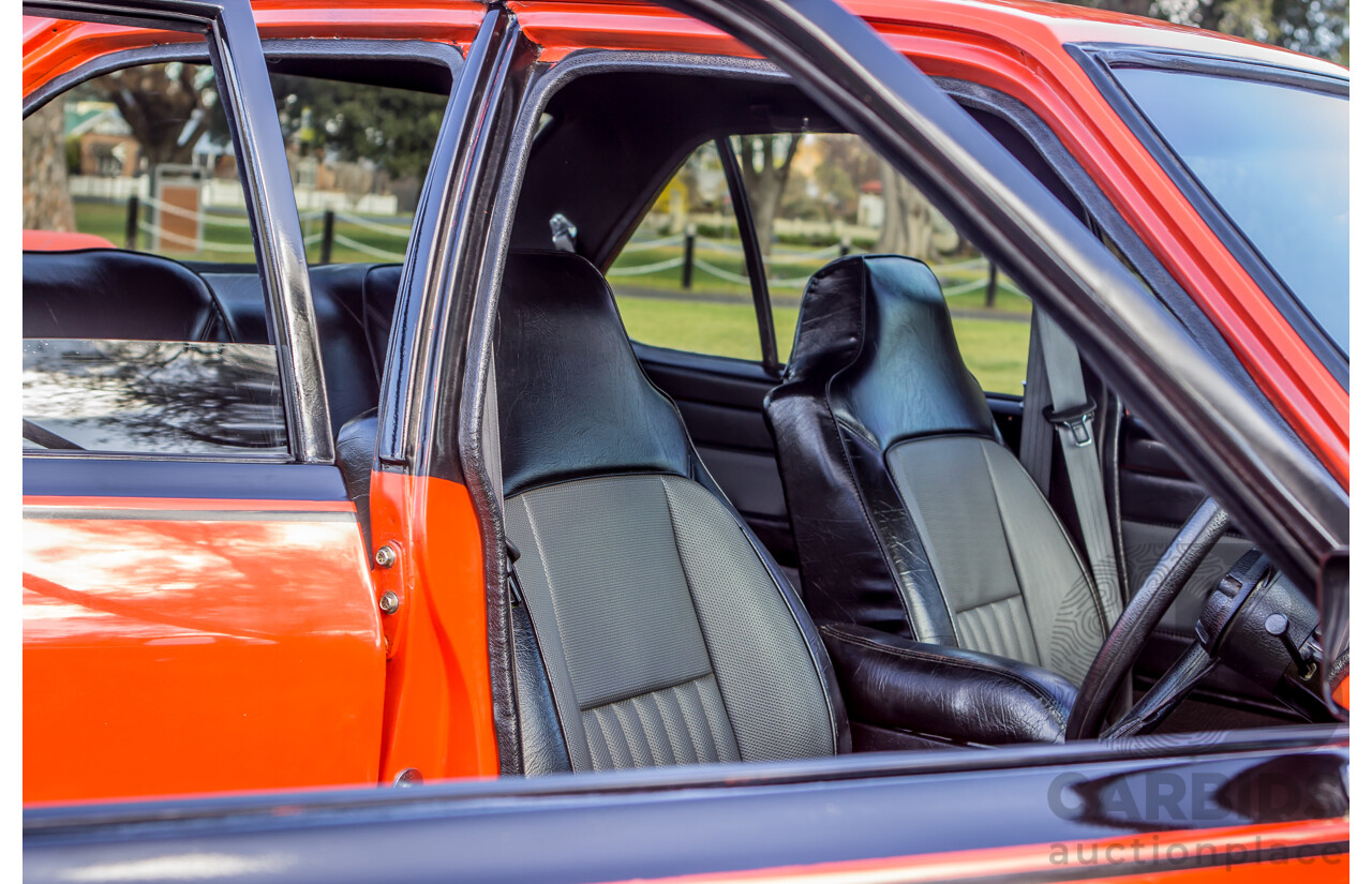 4/1974 Holden LH Torana SL/R 5000 Tribute 4d Sedan Orange V8 5.0L