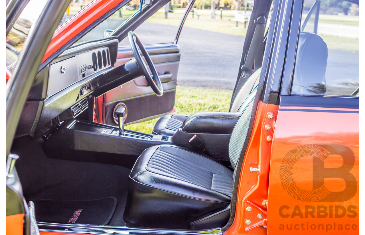 4/1974 Holden LH Torana SL/R 5000 Tribute 4d Sedan Orange V8 5.0L