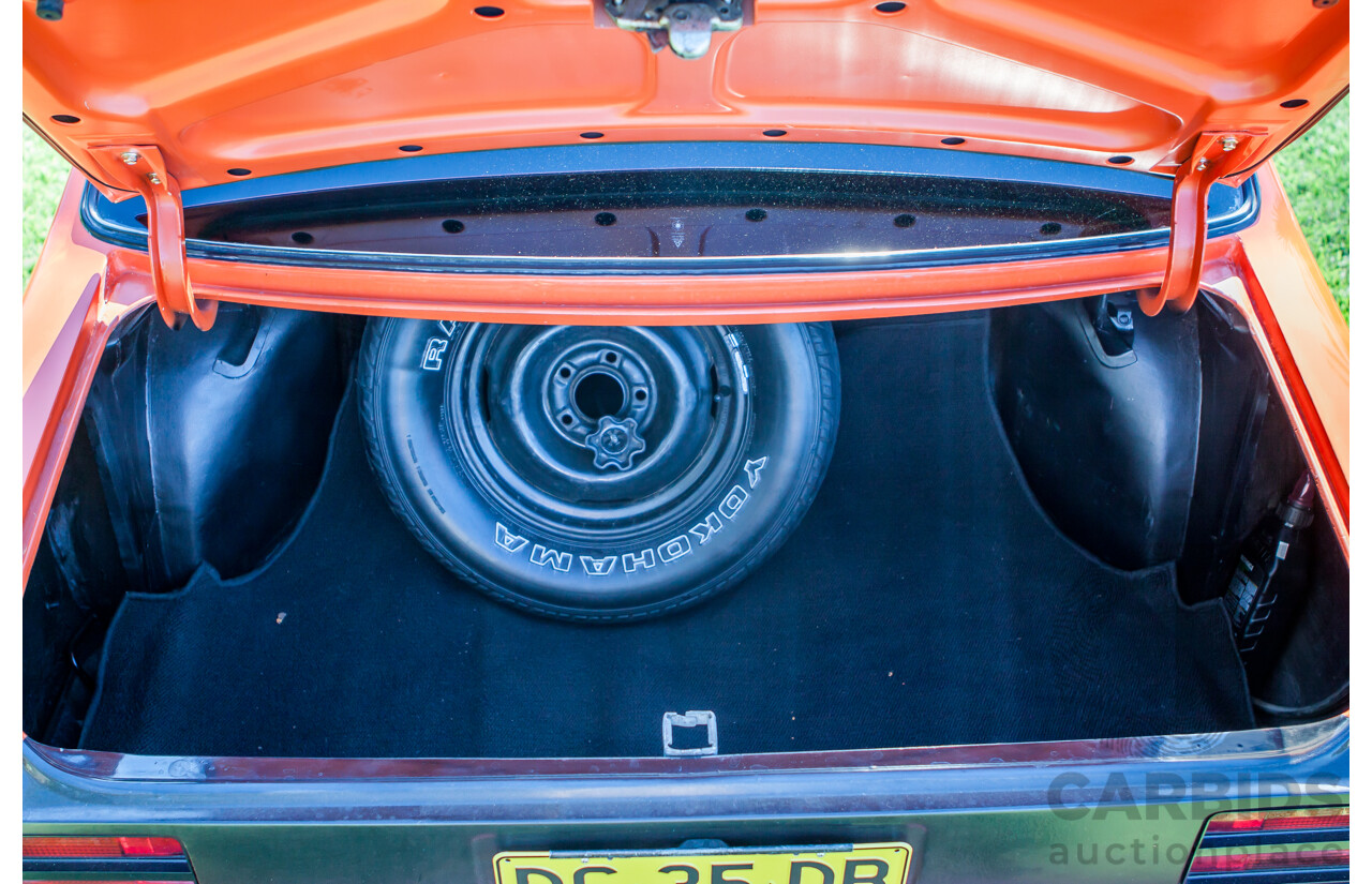 4/1974 Holden LH Torana SL/R 5000 Tribute 4d Sedan Orange V8 5.0L