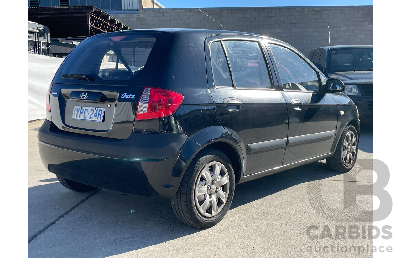 10/2008 Hyundai Getz S TB MY09 5d Hatchback Black 1.4L