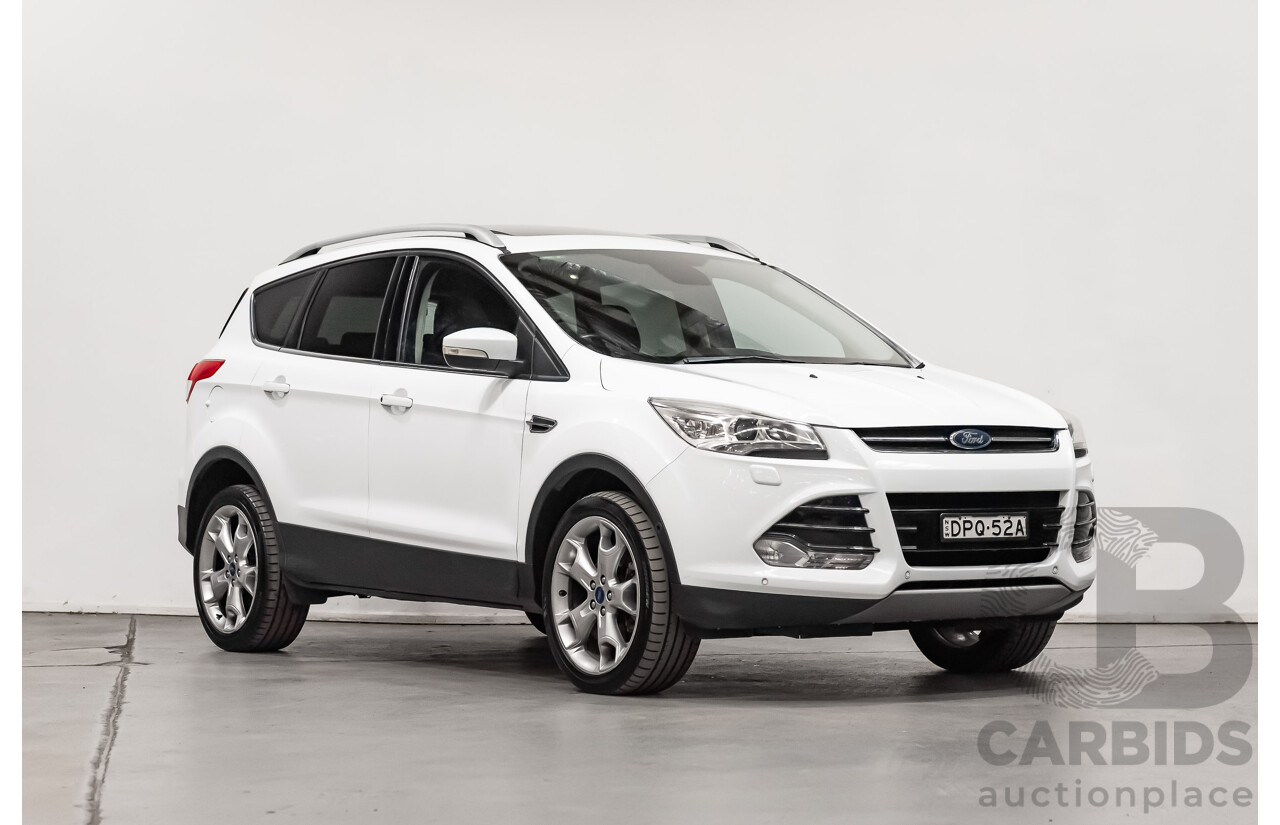 2/2016 Ford Kuga Titanium (AWD) TF Mk2 4d Wagon White  Turbo Diesel 2.0L