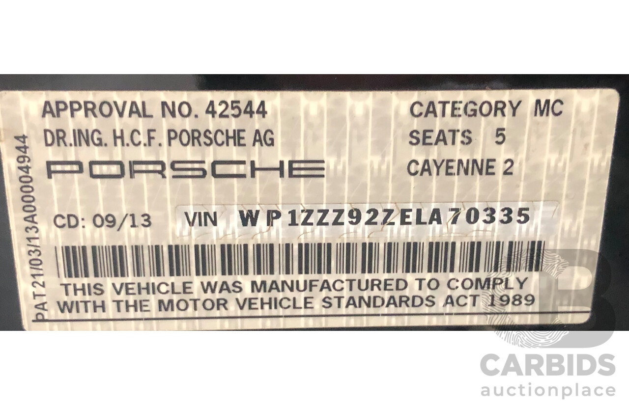 9/2013 Porsche Cayenne GTS Series 2 4d Wagon Black V8 4.8L