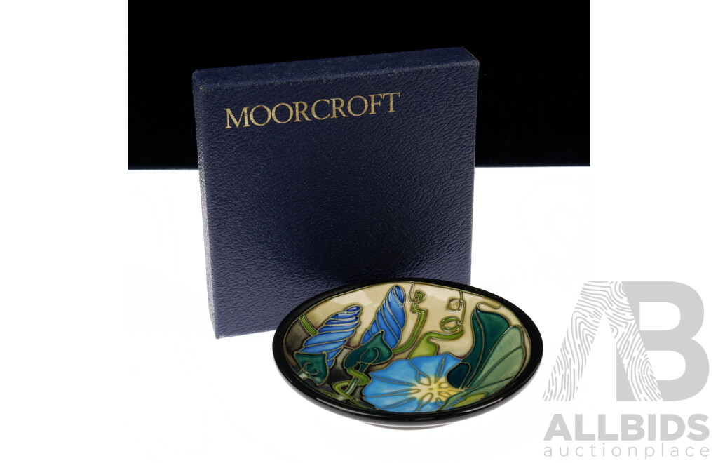 Moorcroft Porcelain Plate in Entwined Design by Emma Bossons in Original Box