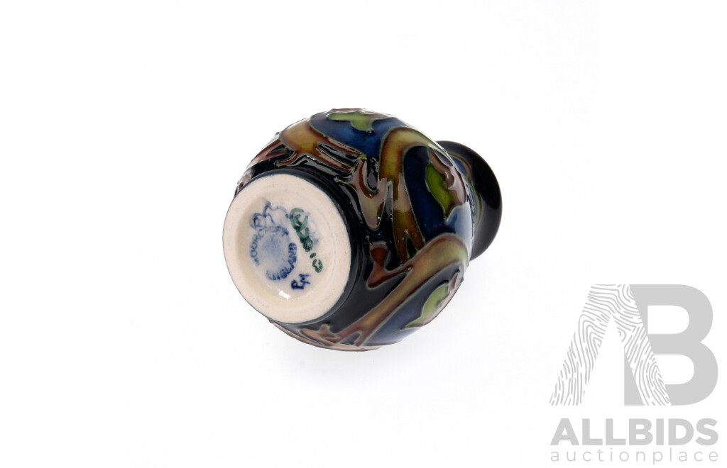 Moorcroft Miniature Porcelain Vase in Symbol of Happiness Design by Kerry Goodwin in Original Box