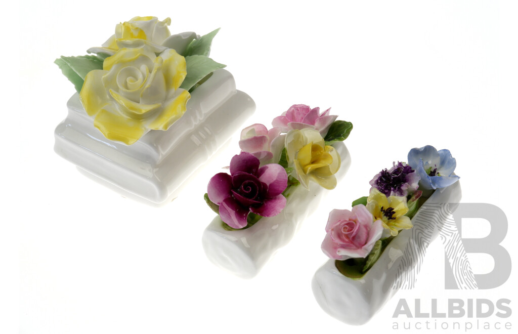 Collection Three Coalport Fine Porcelain Flower Poseys