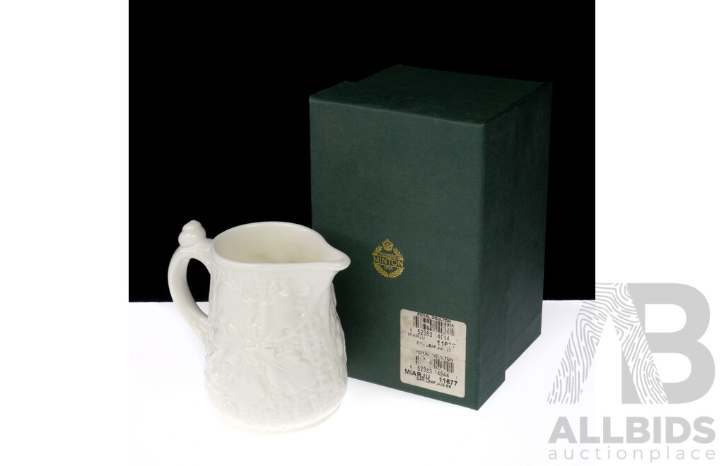 Minton Fine Porcleian Jug in Oak Leaf Design in Original Box