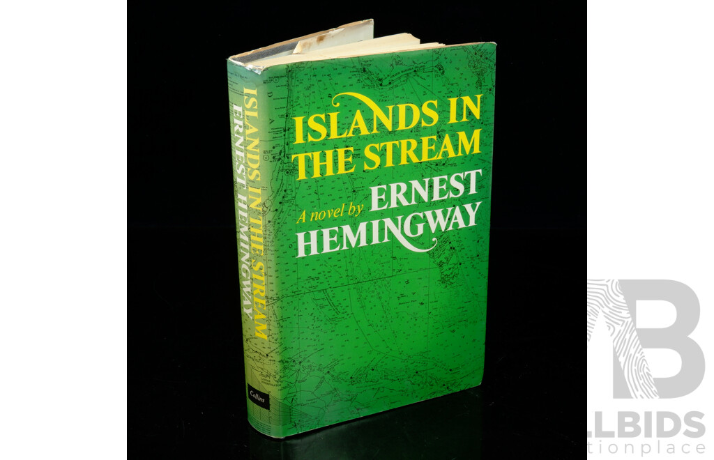 First Edition, TIslands in the Stream, Ernest Hemingway, Collins, London, 1970, Hardcover with Dust Jacket