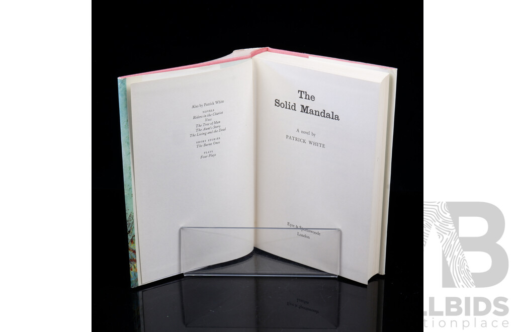 First Edition, the Solid Mandala,  Patrick White, Eyre & Spottiswood,  London, 1966, Hardcover with Dust Jacket