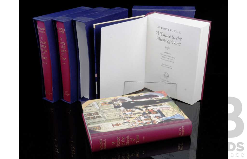 Anthony Powell, a Dance to the Music of Time, Four Volume Set, Folio Society, 2008, All Hardcovers in Slip Cases