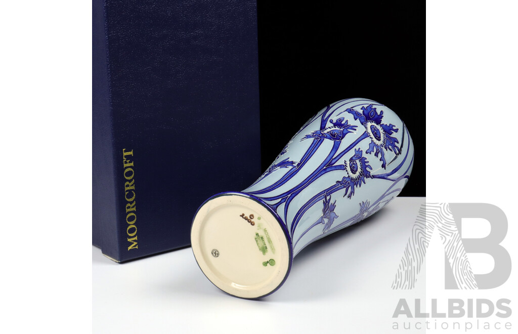 Moorcroft Porcelain Vase in Ragged Poppy Design by Nicola Slaney in Original Box