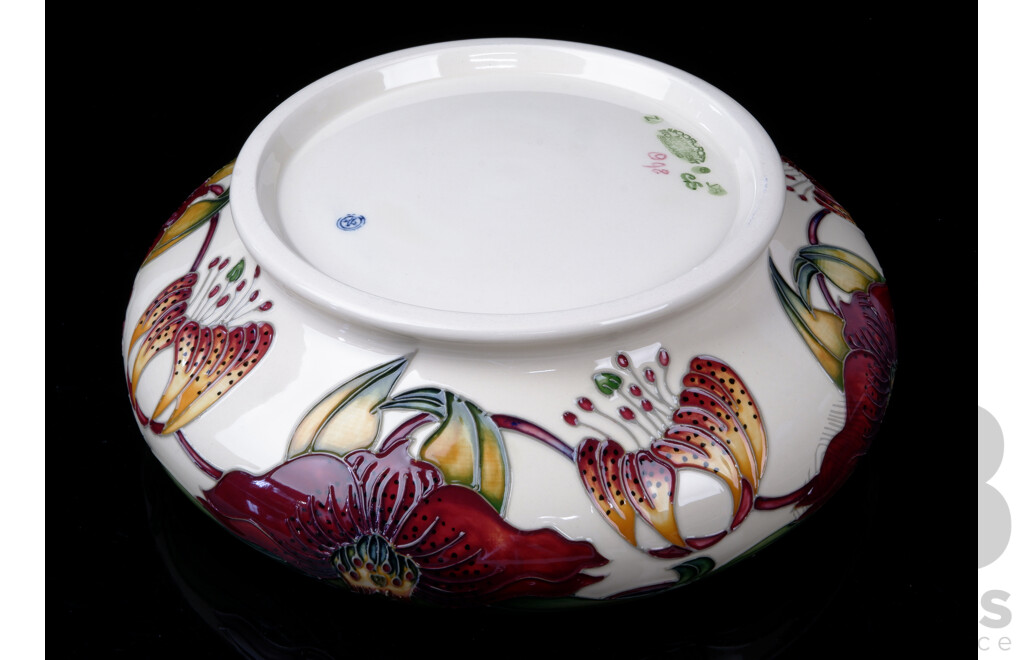 Moorcroft Porcelain Bowl in Anna Lilly Design by Nicola Slaney  in Original Box