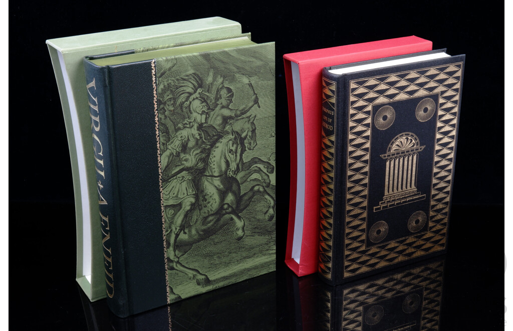 Two Folio Society Titles Comprising Virgils Aeneid, 1993, & Josephus, Life of Herod, 1998, Both Hardcovers in Slip Cases