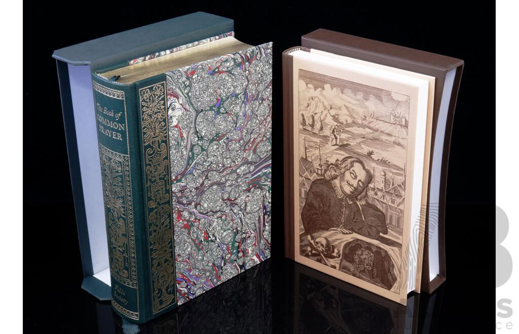 Two Folio Society Titles Comprising the Book of Common Prayer & the Pilgrims Progress, All  Hardcovers in Slip Cases