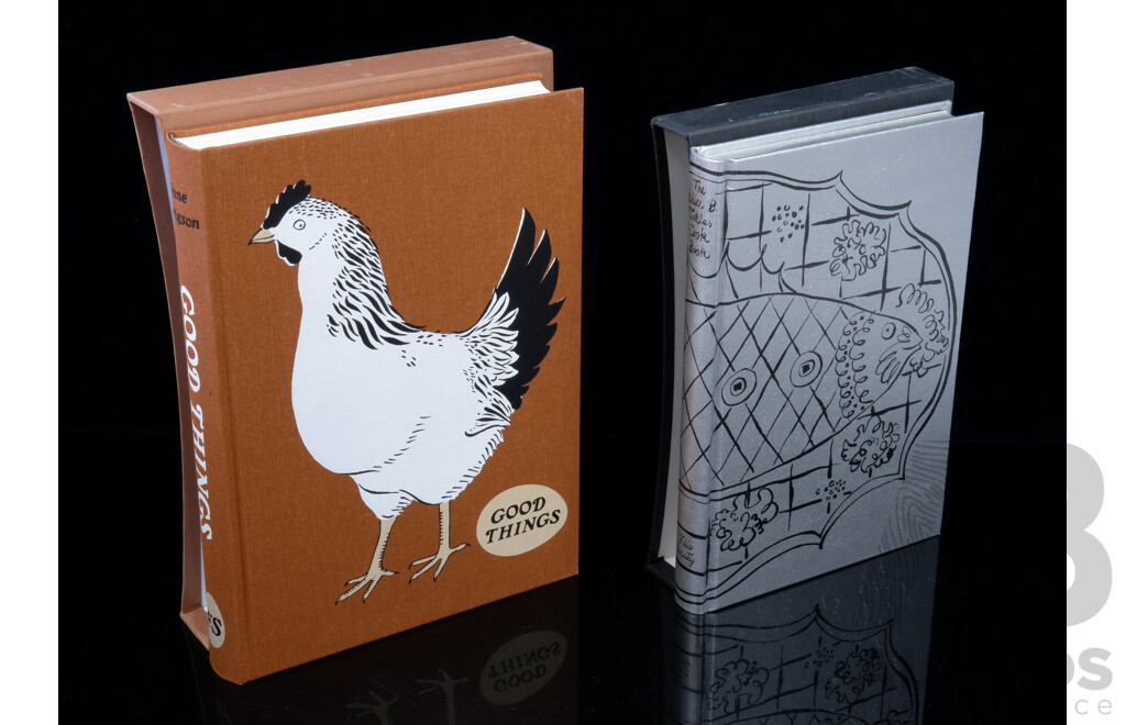 Two Folio Society Titles of Cooking Interest Comprising Jane Grigsons Good Things & the Alice B Tolkas Cook Book, Both Hardcovers in Slip Cases