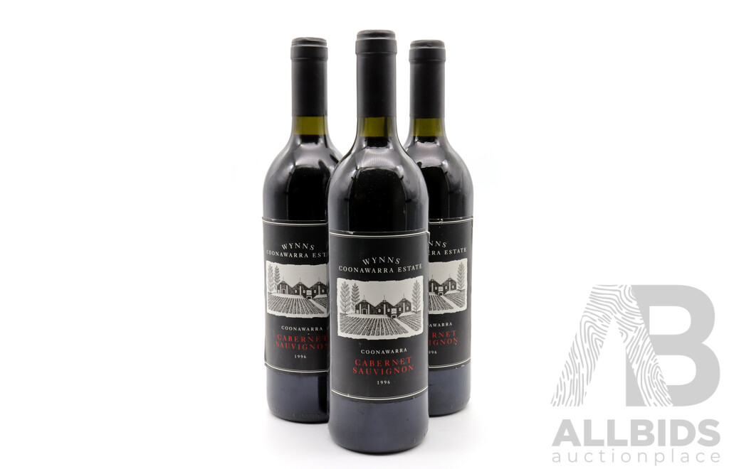 Wynns Coonawarra Estate Cabernet Sauvignon Vintage 1996 X 3
