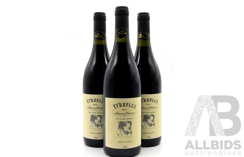 Tyrrels Hunter Shiraz Vintage 2000 X 3