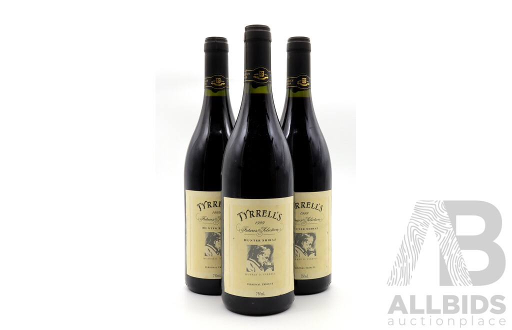 Tyrrells Hunter Shiraz Vintage 1999 X 3