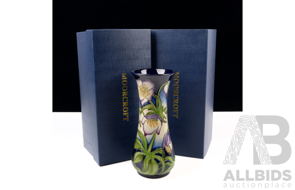 Moorcroft Porcelain Vase in Festive Friends Design by Kerry Goodwin in Original Box