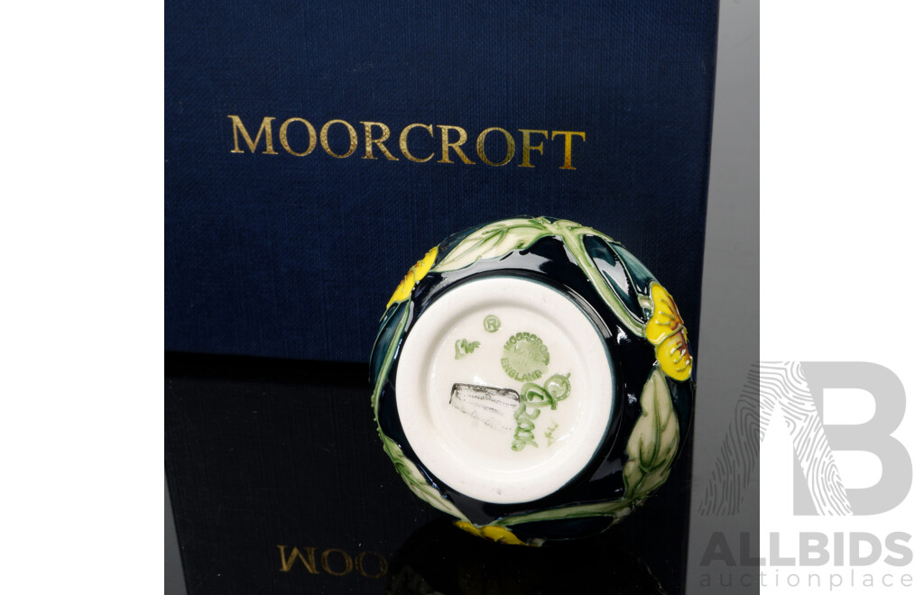 Moorcroft Porcelain Vase Pansy Parade Design by Kerry Goodwin in Original Box