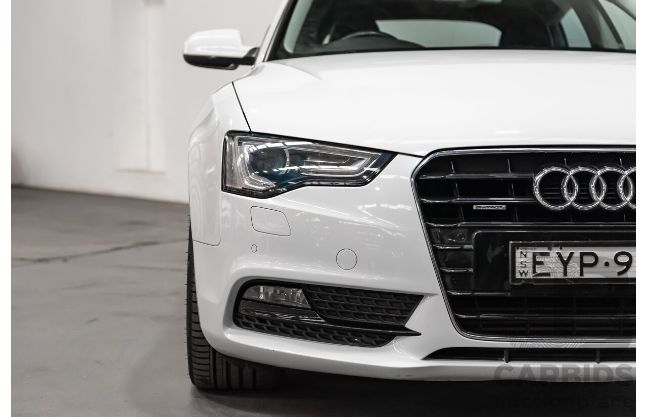 8/2012 Audi A5 Sportback 3.0 TDI Quattro (AWD) 8T MY12 UPGRADE 5d Hatchback White Turbo Diesel V6 3.0L
