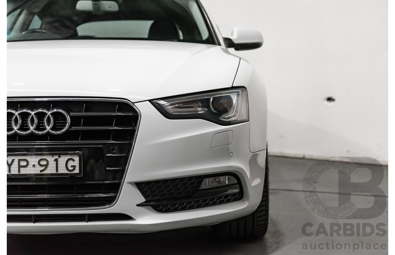 8/2012 Audi A5 Sportback 3.0 TDI Quattro (AWD) 8T MY12 UPGRADE 5d Hatchback White Turbo Diesel V6 3.0L
