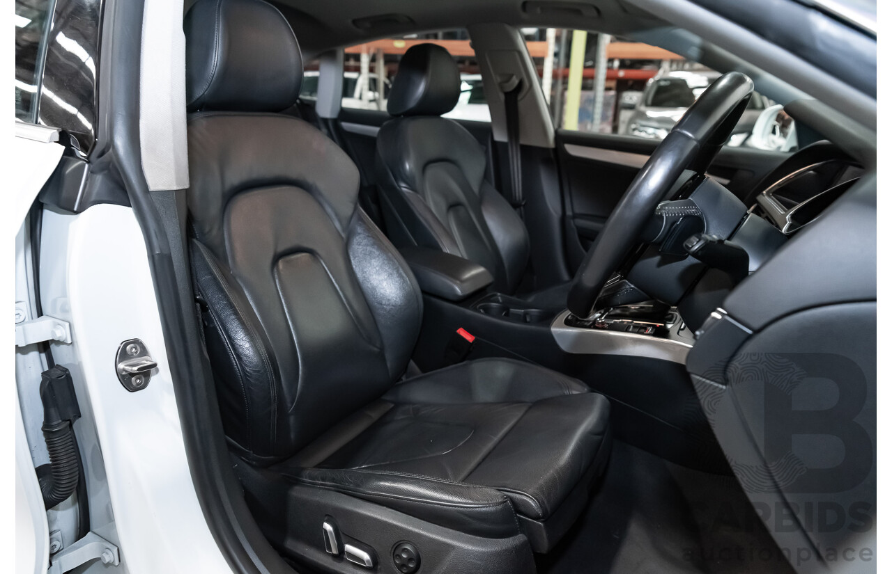 8/2012 Audi A5 Sportback 3.0 TDI Quattro (AWD) 8T MY12 UPGRADE 5d Hatchback White Turbo Diesel V6 3.0L