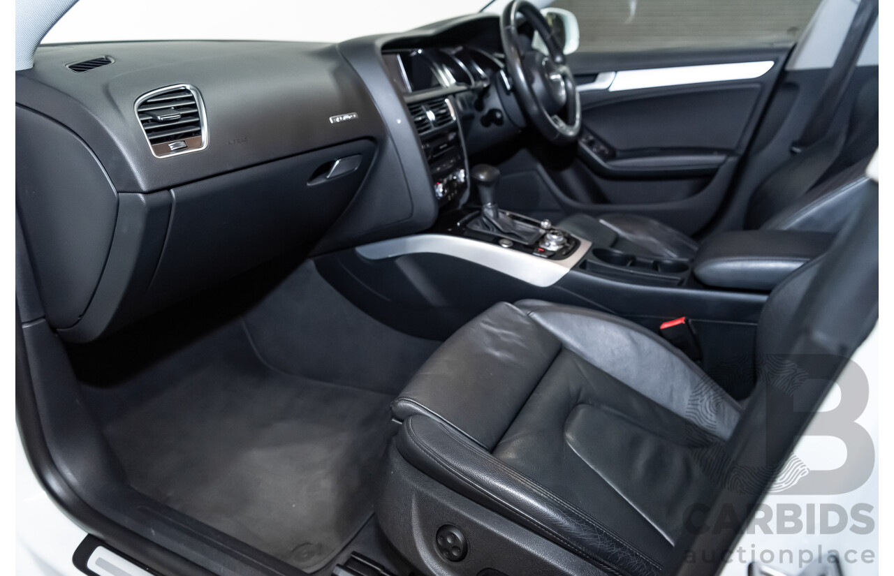 8/2012 Audi A5 Sportback 3.0 TDI Quattro (AWD) 8T MY12 UPGRADE 5d Hatchback White Turbo Diesel V6 3.0L