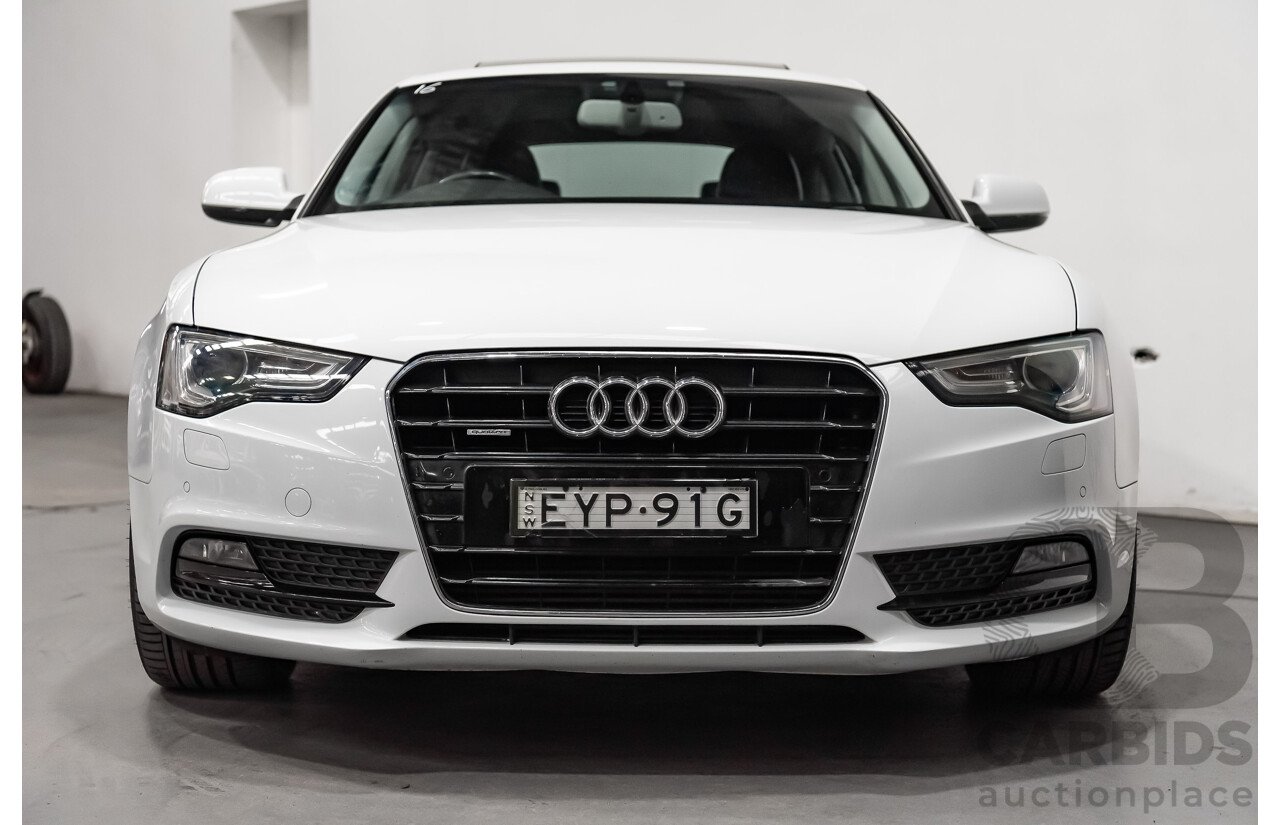 8/2012 Audi A5 Sportback 3.0 TDI Quattro (AWD) 8T MY12 UPGRADE 5d Hatchback White Turbo Diesel V6 3.0L