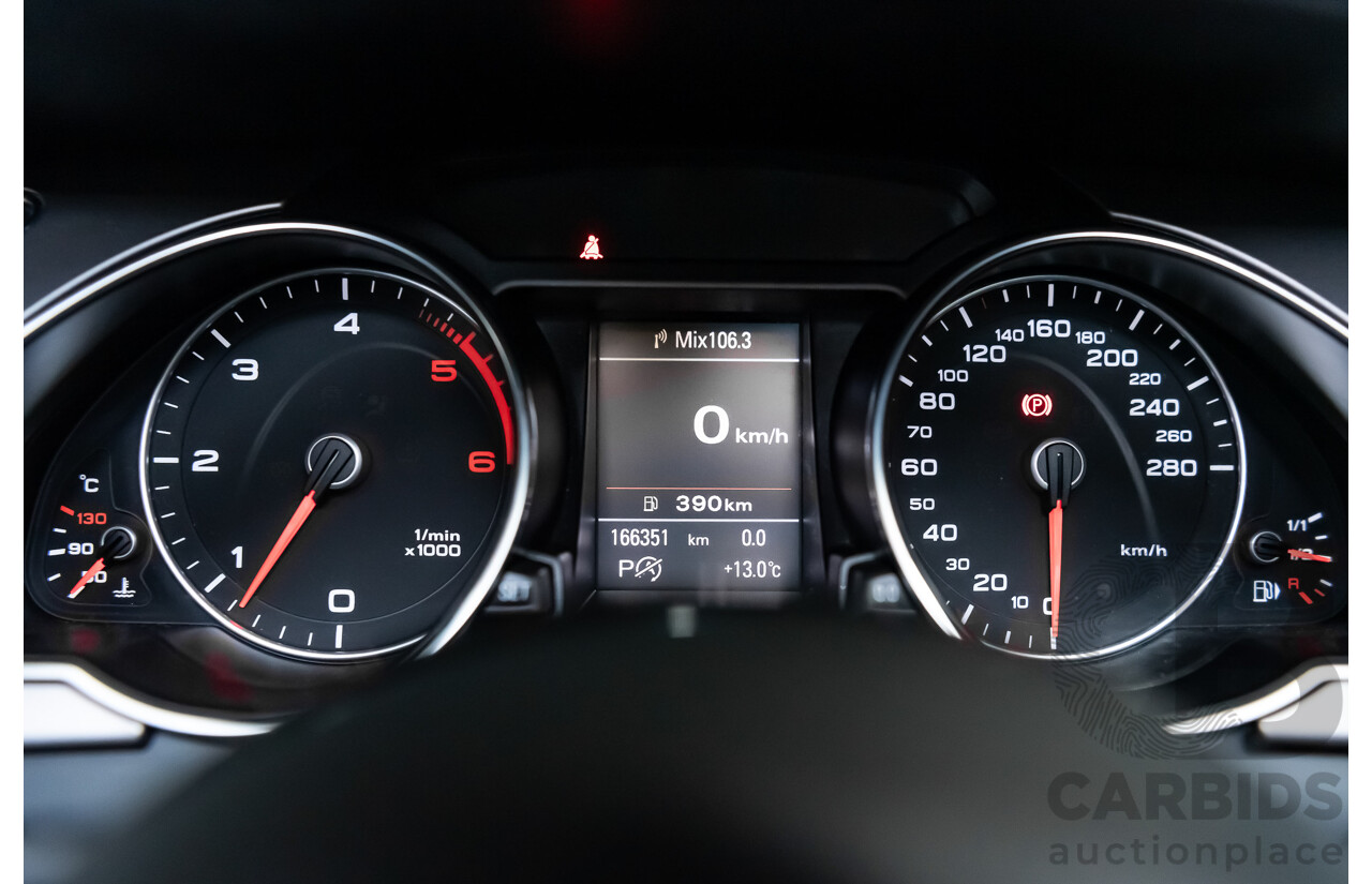 8/2012 Audi A5 Sportback 3.0 TDI Quattro (AWD) 8T MY12 UPGRADE 5d Hatchback White Turbo Diesel V6 3.0L