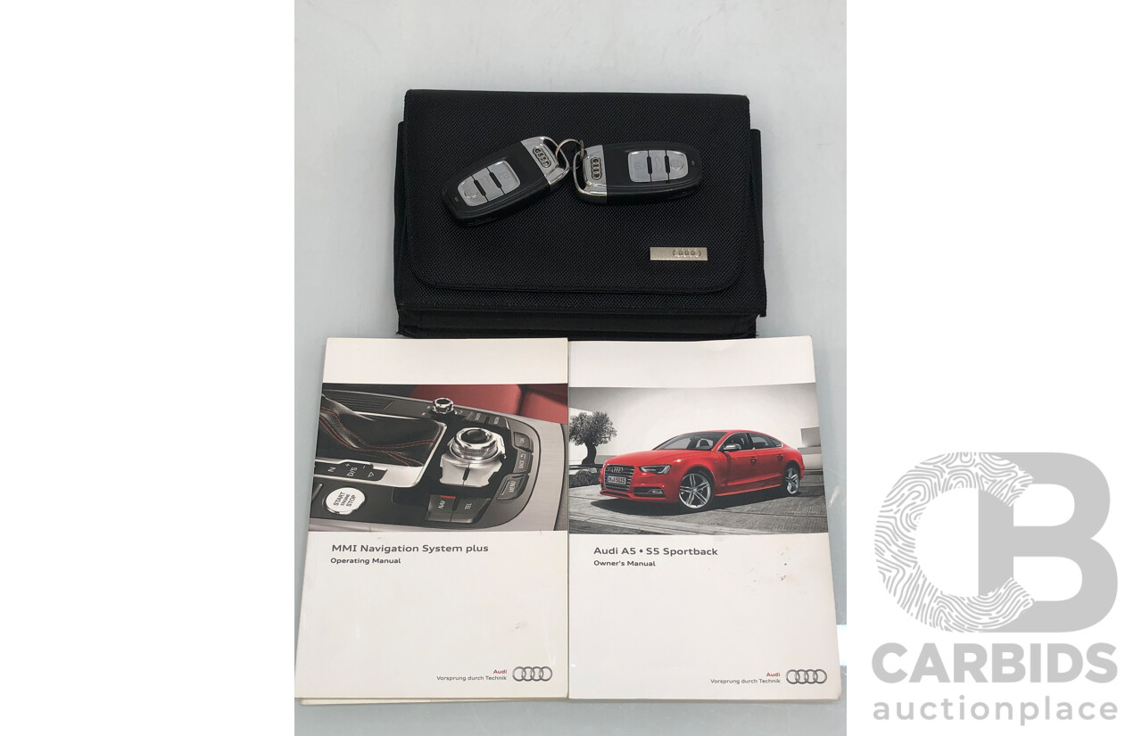 8/2012 Audi A5 Sportback 3.0 TDI Quattro (AWD) 8T MY12 UPGRADE 5d Hatchback White Turbo Diesel V6 3.0L