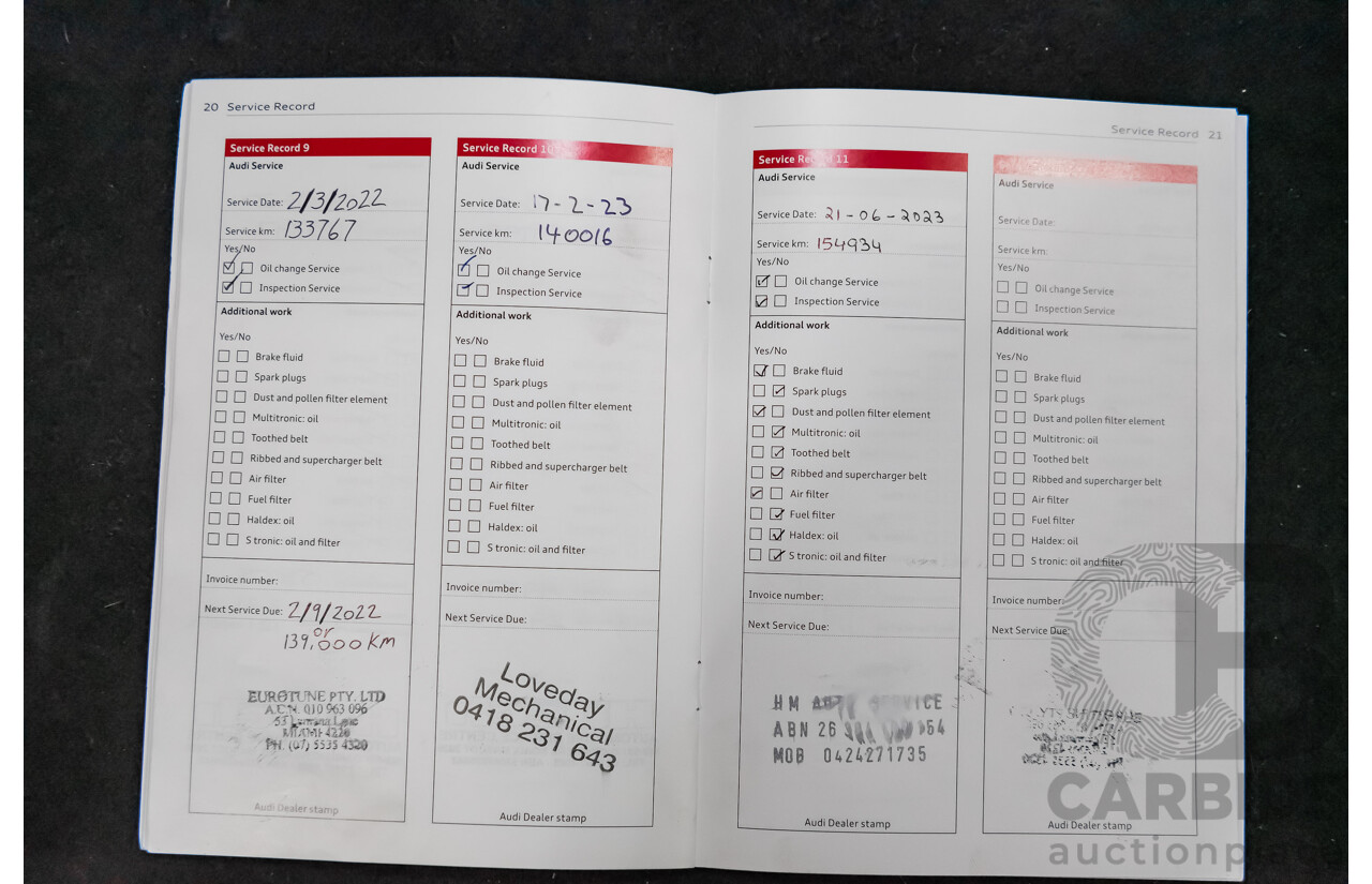 8/2012 Audi A5 Sportback 3.0 TDI Quattro (AWD) 8T MY12 UPGRADE 5d Hatchback White Turbo Diesel V6 3.0L