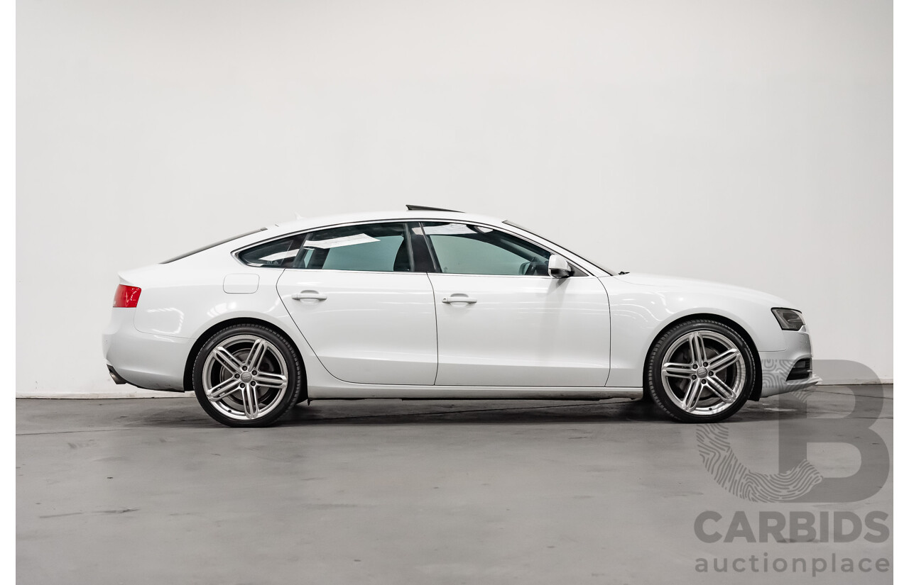8/2012 Audi A5 Sportback 3.0 TDI Quattro (AWD) 8T MY12 UPGRADE 5d Hatchback White Turbo Diesel V6 3.0L