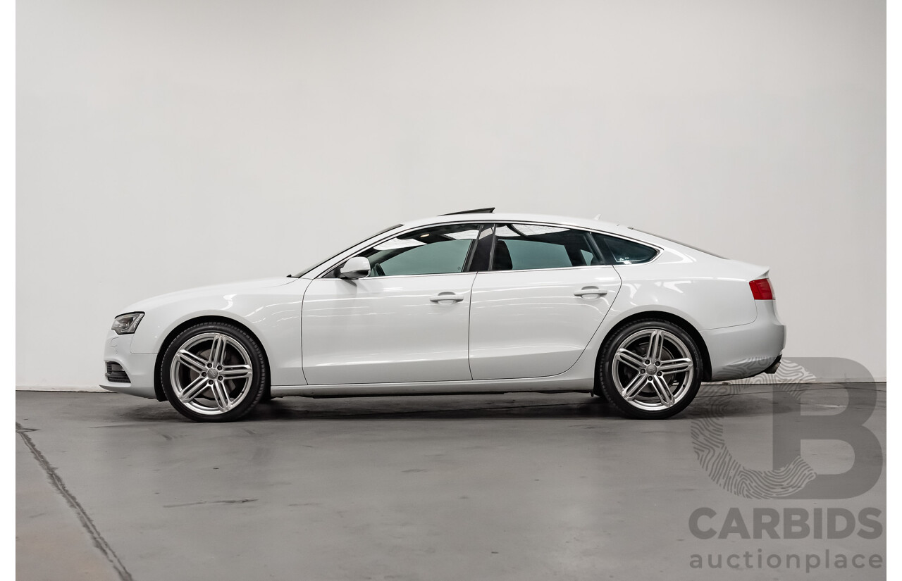 8/2012 Audi A5 Sportback 3.0 TDI Quattro (AWD) 8T MY12 UPGRADE 5d Hatchback White Turbo Diesel V6 3.0L