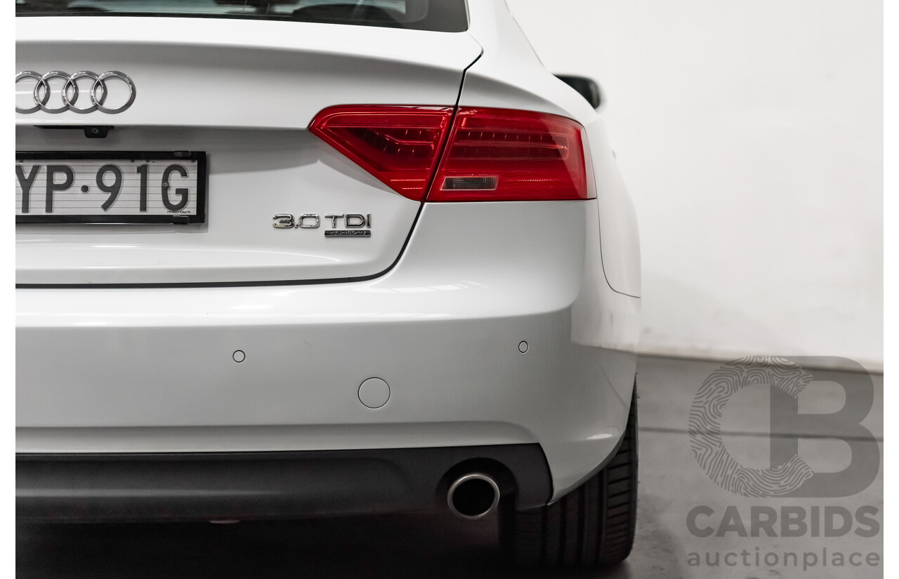 8/2012 Audi A5 Sportback 3.0 TDI Quattro (AWD) 8T MY12 UPGRADE 5d Hatchback White Turbo Diesel V6 3.0L