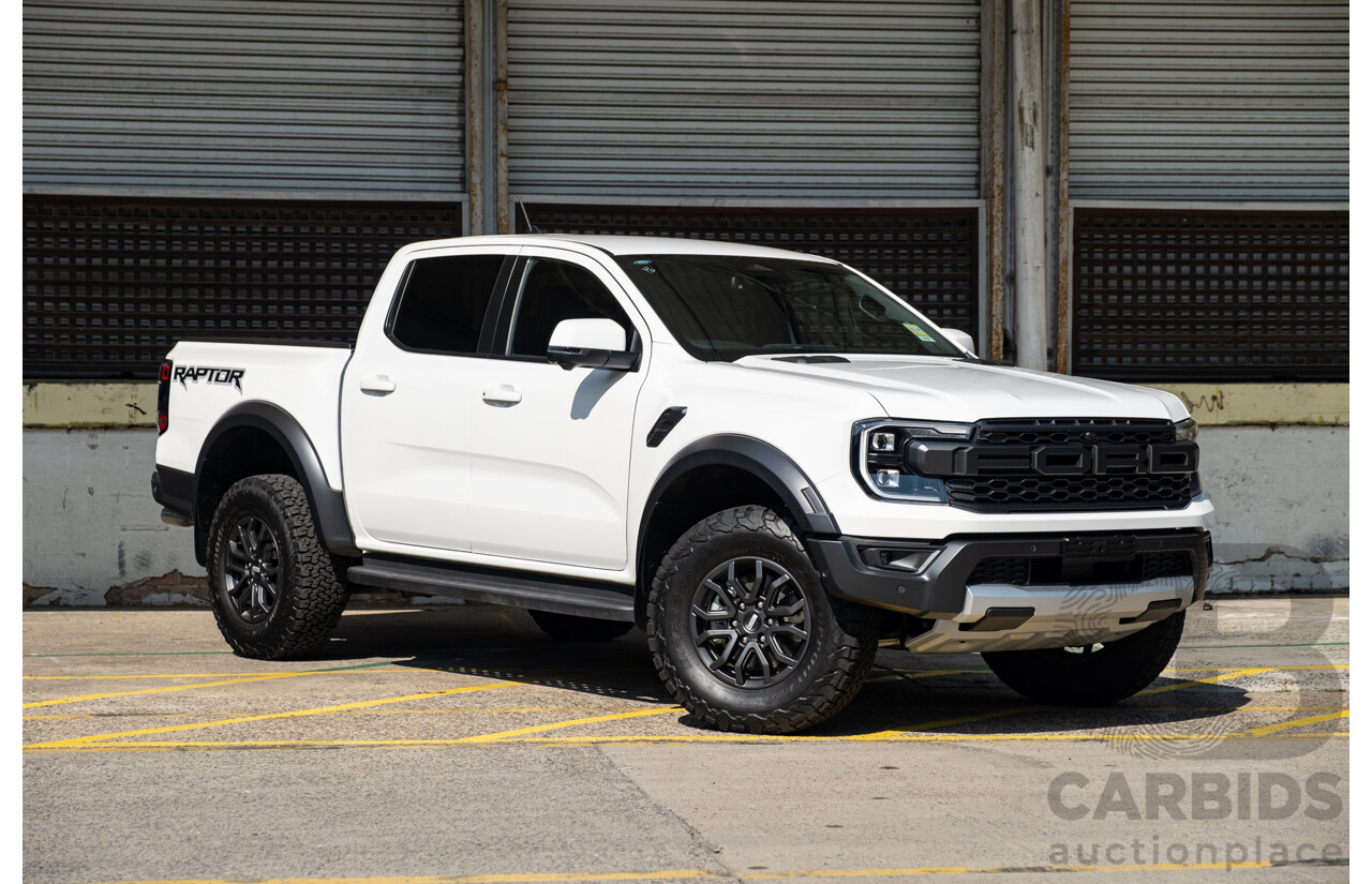 03/2023 Ford Ranger Raptor (4x4) PY MY23 4d Dual Cab White Twin Turbo V6 3.0L